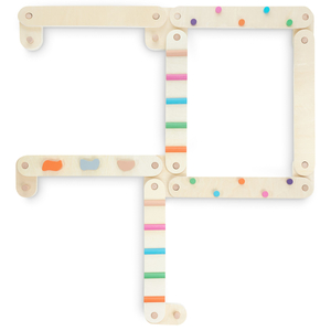 Piste d'équilibre en bois - parcours sensoriel - 14 éléments