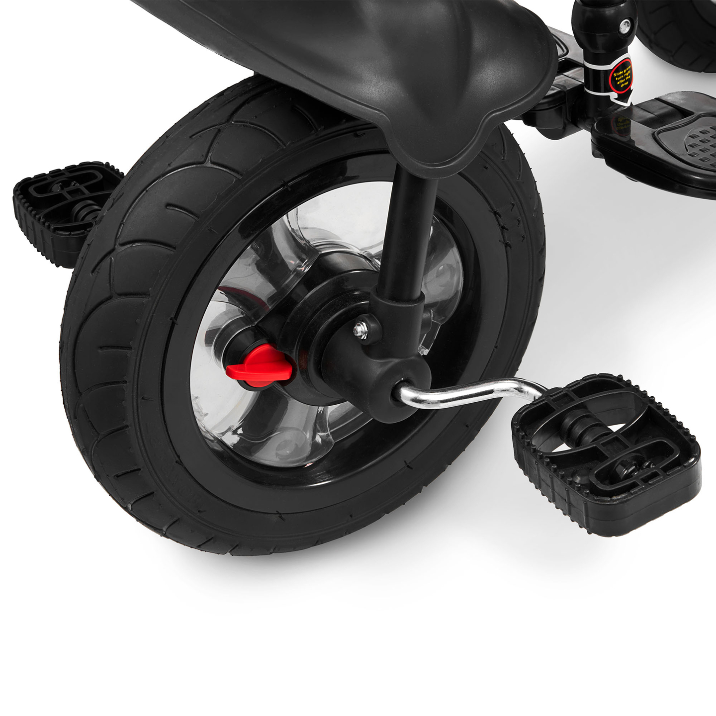 Tricycle pour enfants 1-4 ans - TOBI FREY - couleur rose - pivotant - roues pompées + pousseur