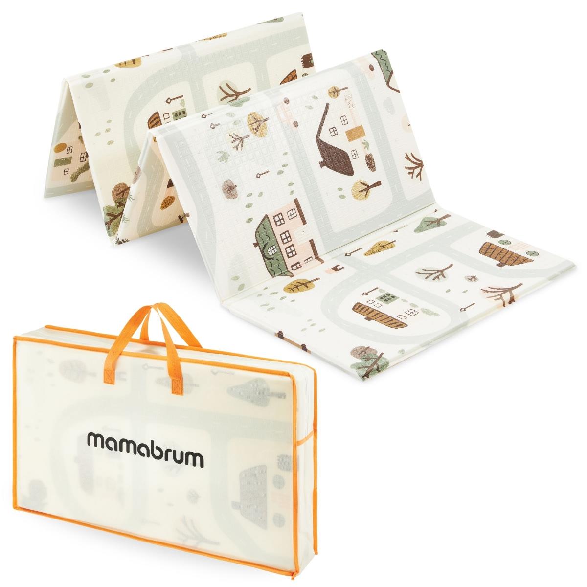 Tapis pliant double face en mousse 180 x 120 x 1cm - Charming Town/Sand Beige