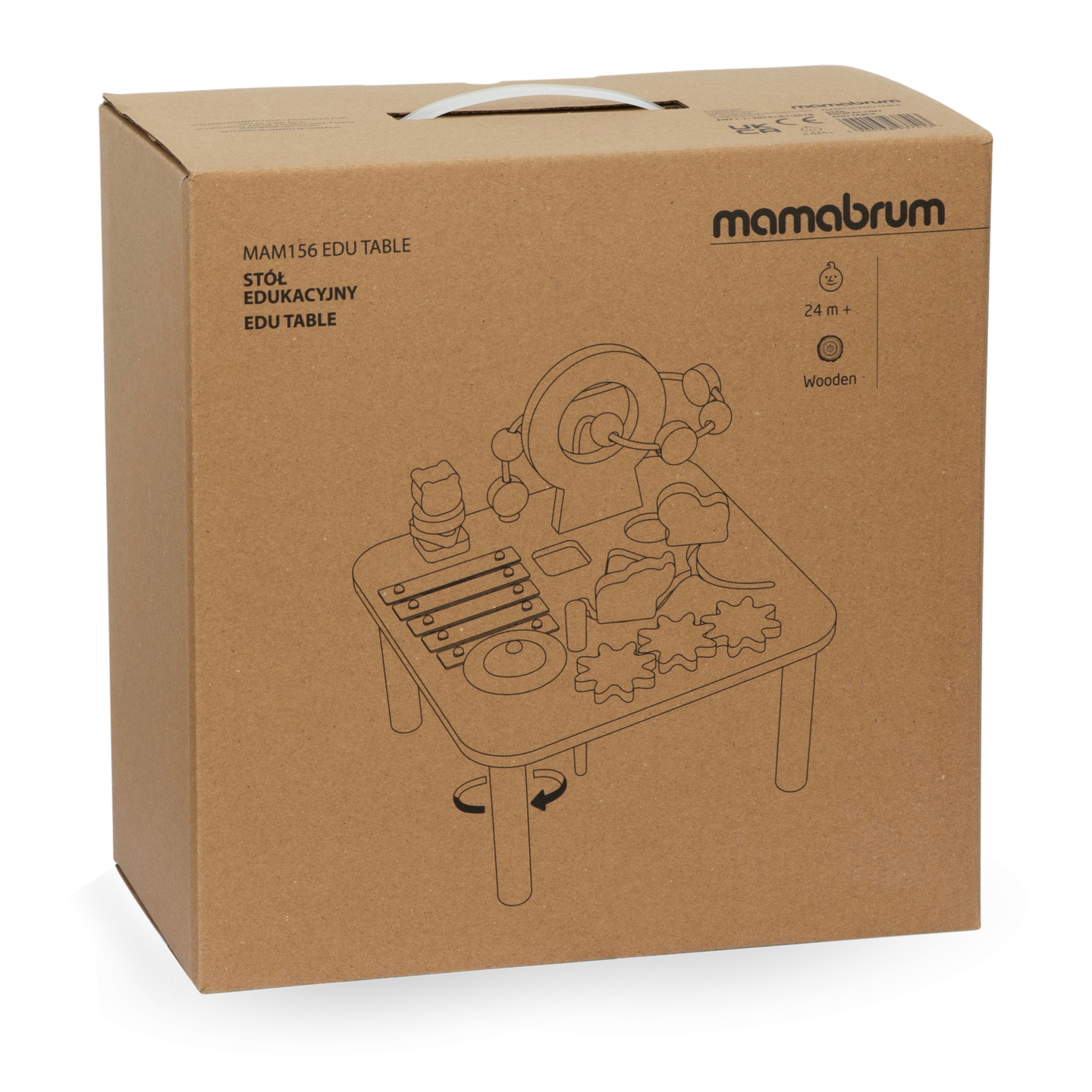 Table musicale éducative 7 en 1 en bois avec cymbales et gong - jungle sauvage