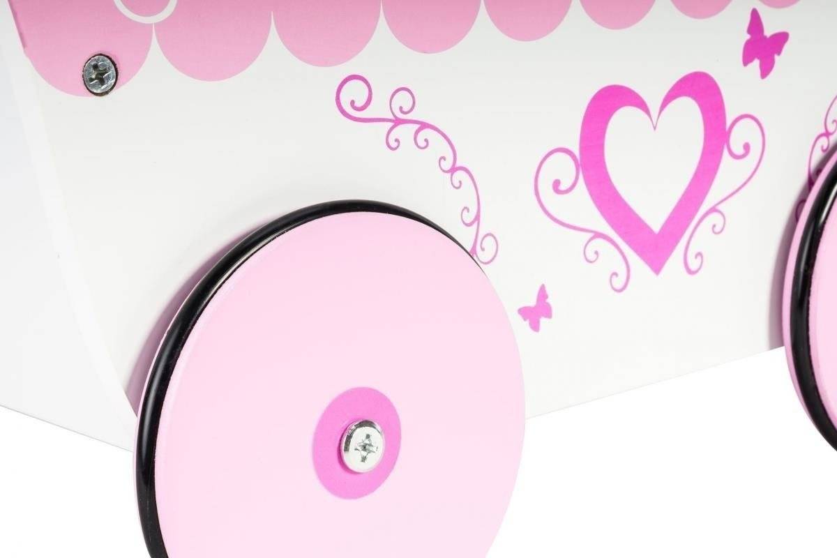 Chariot de poupées en bois