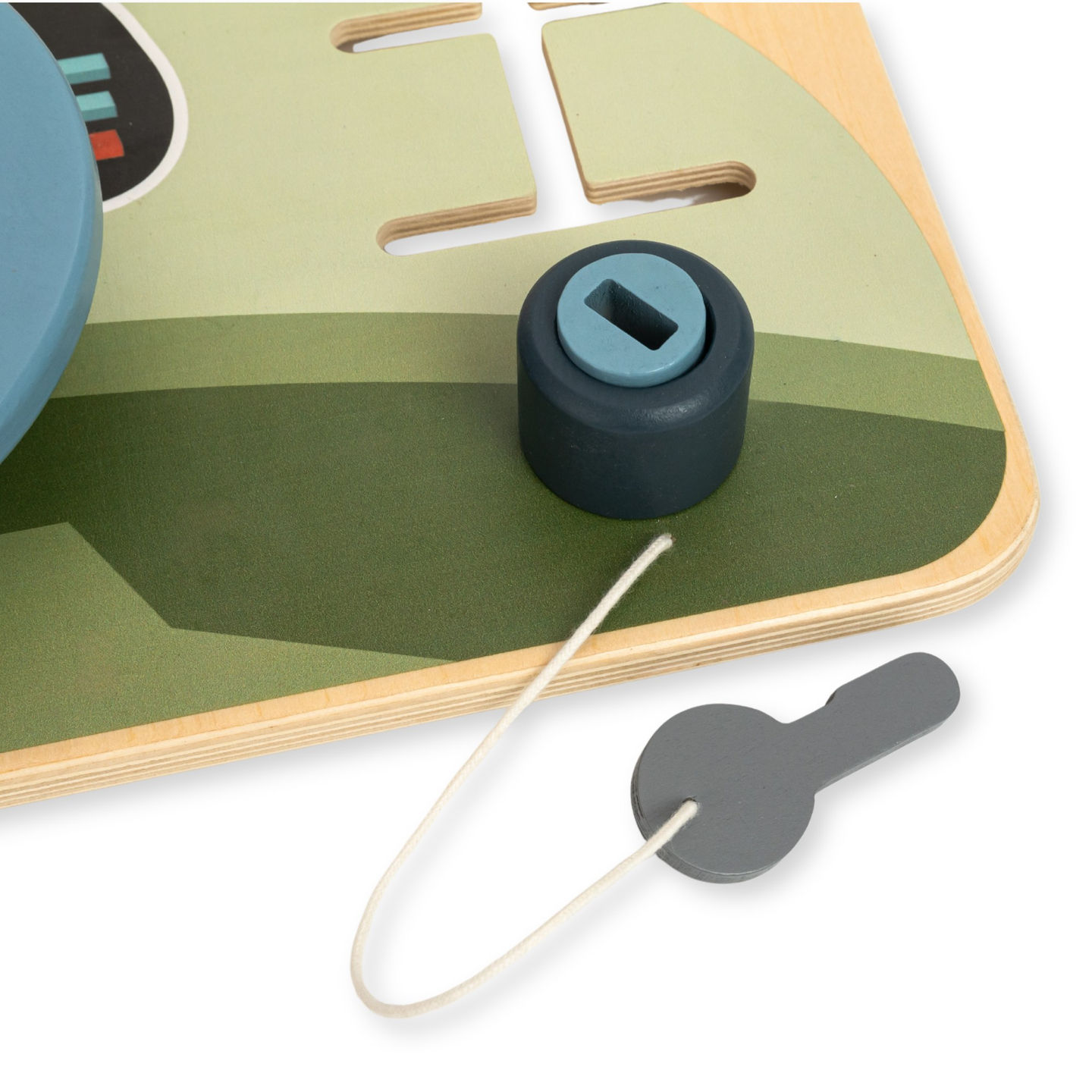 Planche Montessori en bois 2 en 1 Cockpit pour le petit conducteur et pilote – volant, levier de vitesse, cartes de voyage, radar