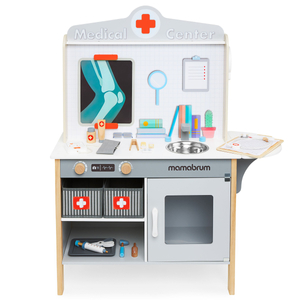 Cabinet médical en bois hôpital XXL - set de médecin avec accessoires
