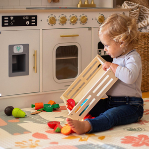 Fruits et légumes en bois à couper