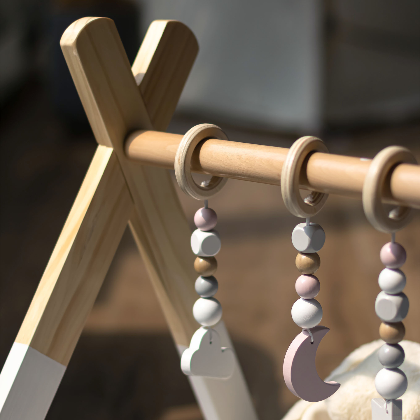 Support éducatif en bois Baby Gym - couleur blanche