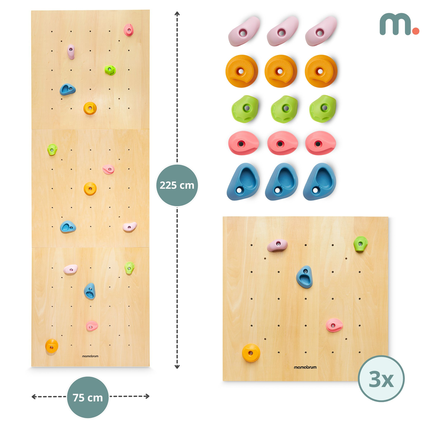 Mur d'escalade en bois pour les enfants