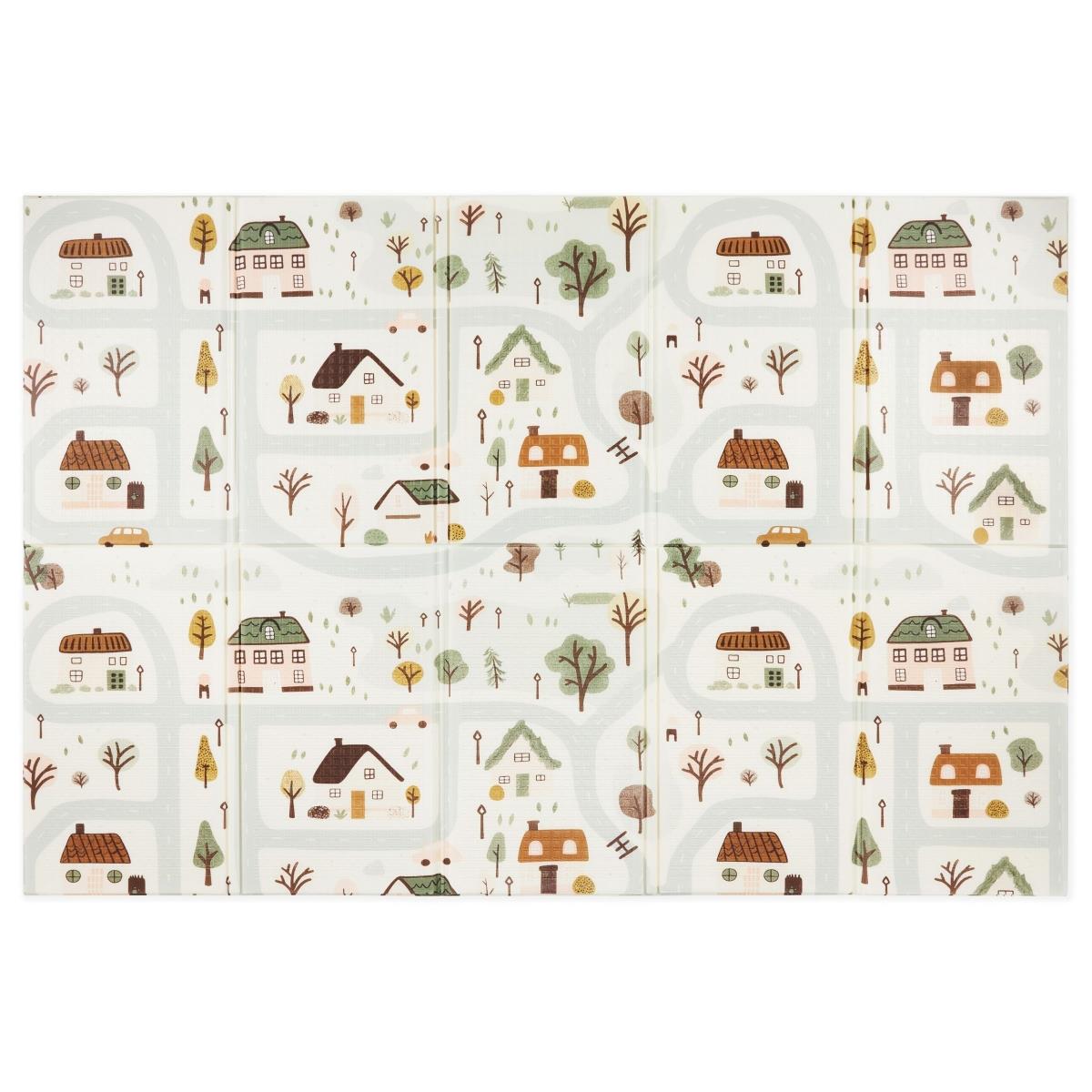 Tapis pliant double face en mousse 180 x 120 x 1cm - Charming Town/Sand Beige