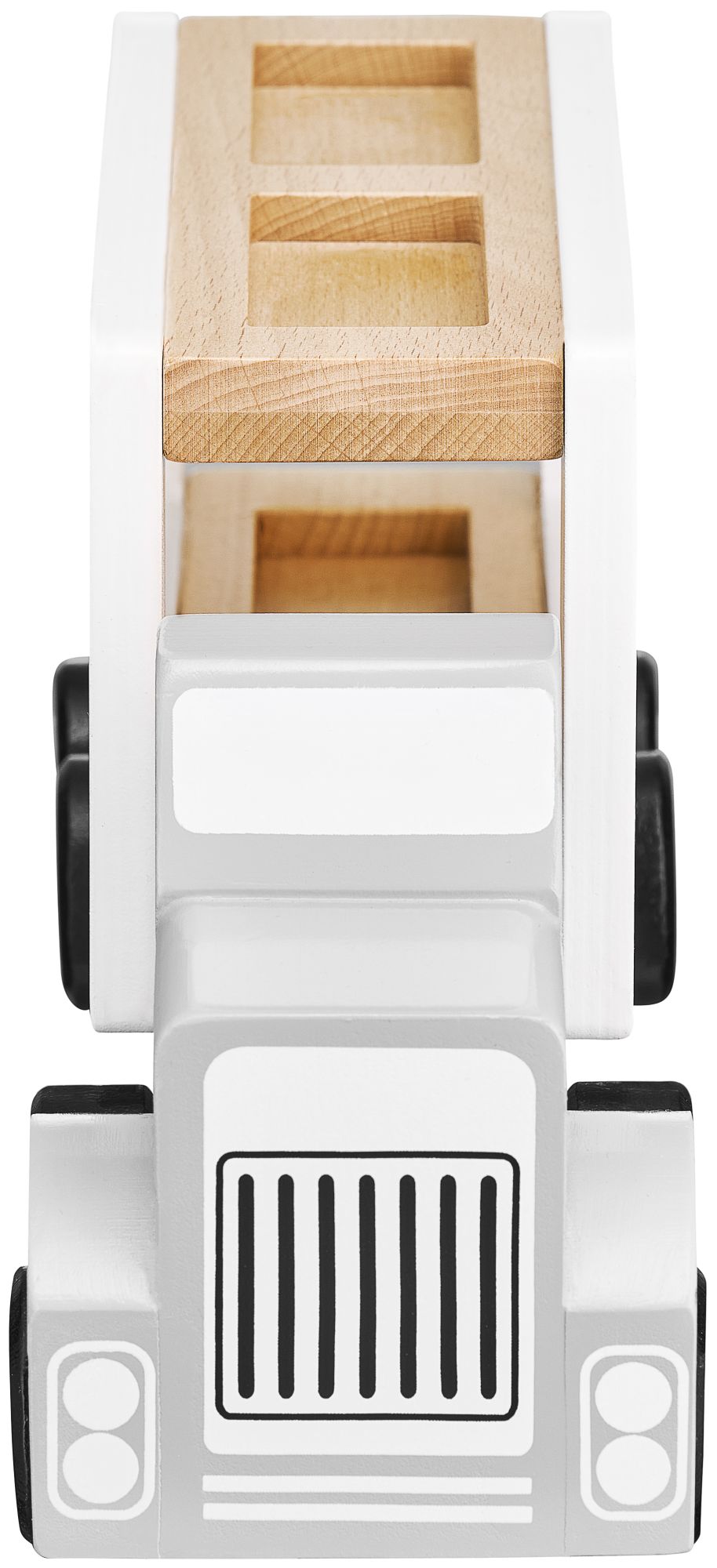 Camion-remorque en bois avec 4 voitures