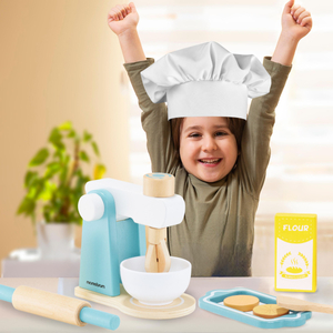 Mélangeur en bois avec accessoires