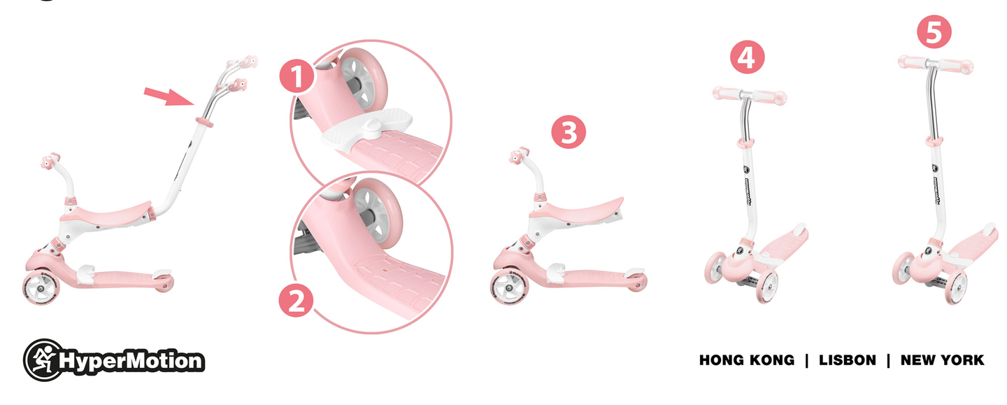 Scooter HyperMotion 5in1 - rose