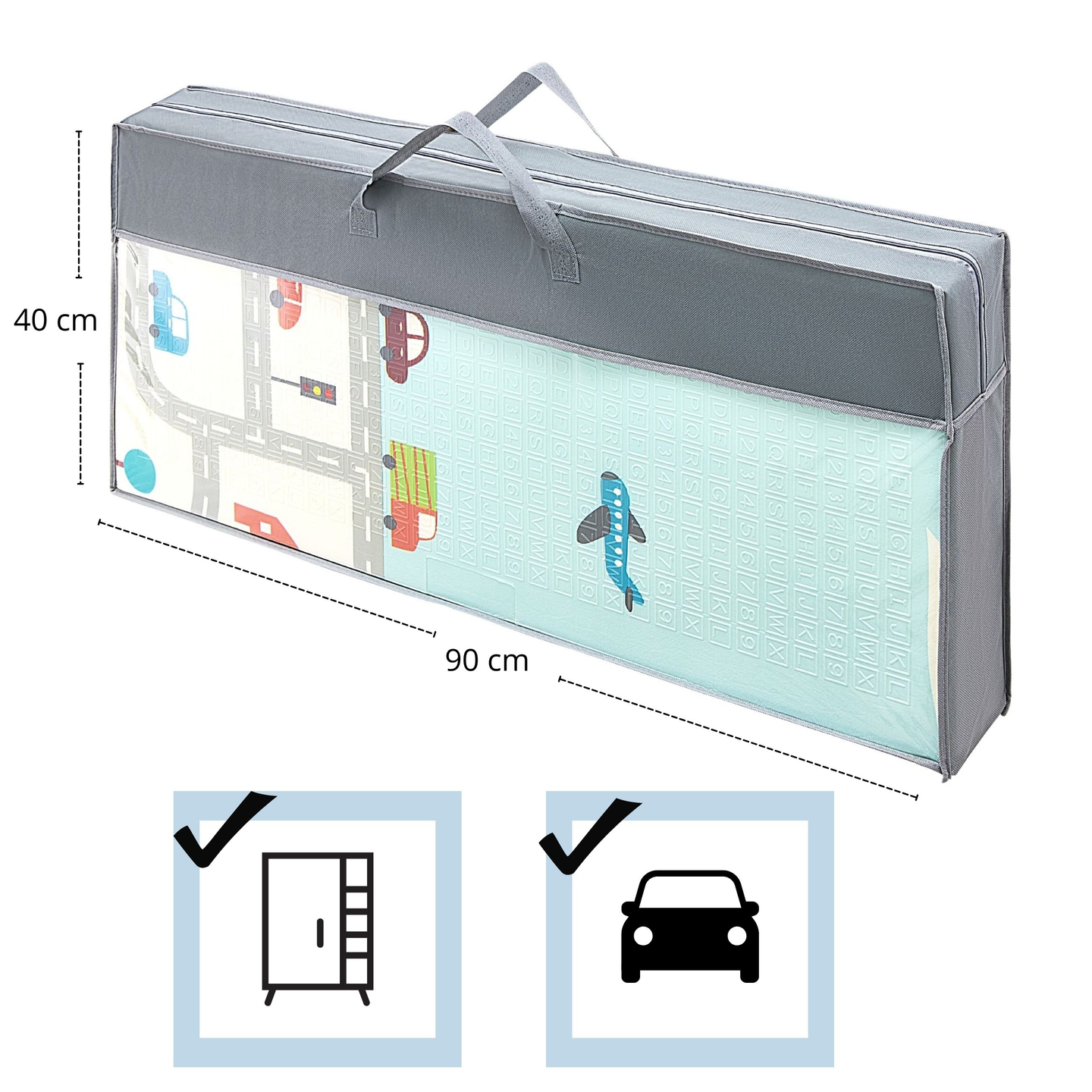 Tapis mousse double face XXL - pliable 1 CM (montagne et route)