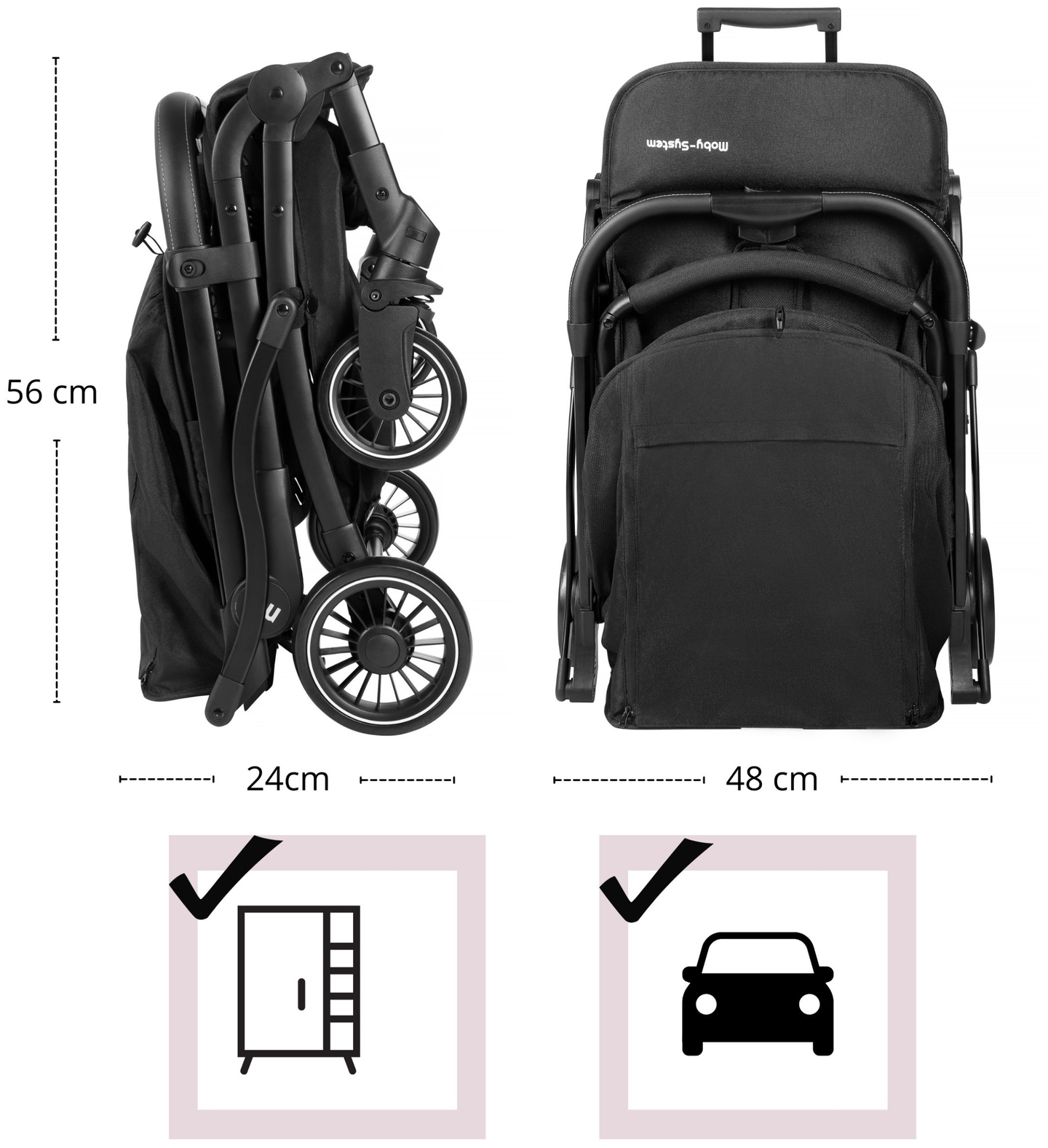 Chariot pour enfants spacerowy Moby-System LENA