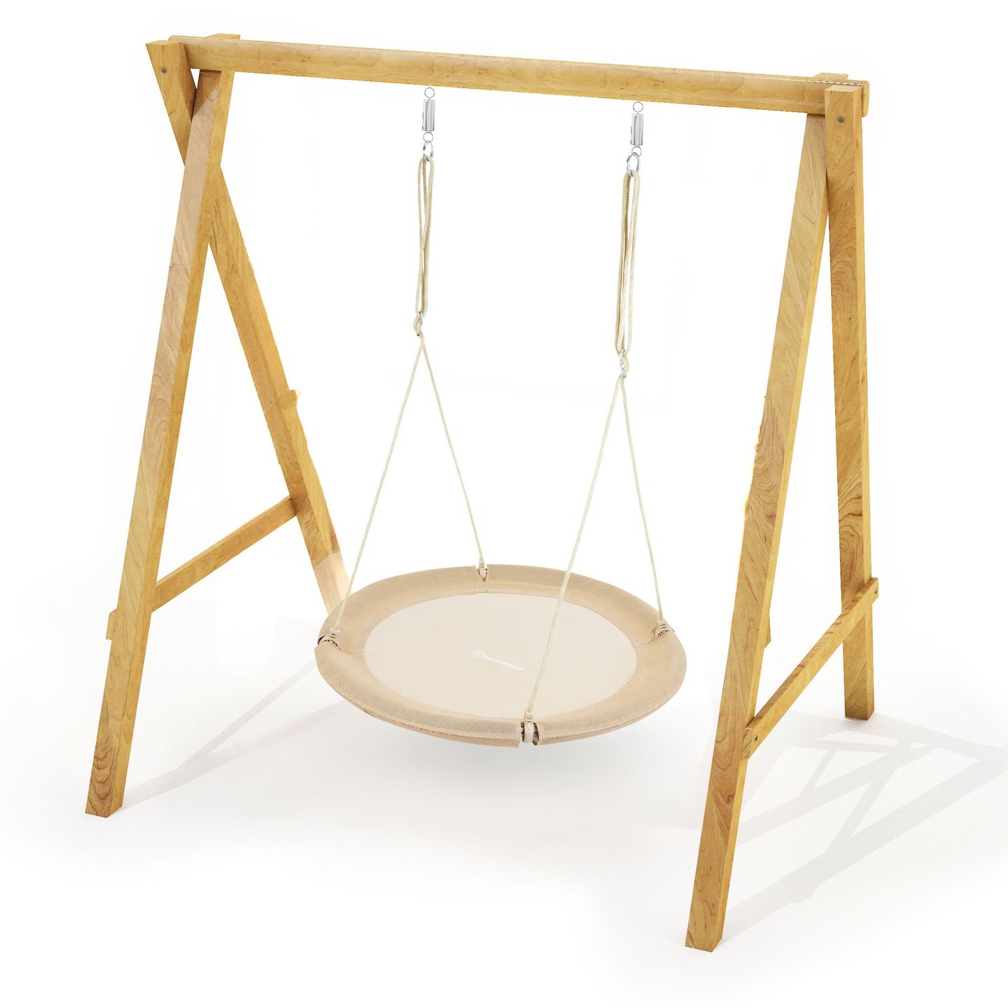 Balançoire nid de cigogne HyperMotion - diamètre 100 cm, couleur beige boho