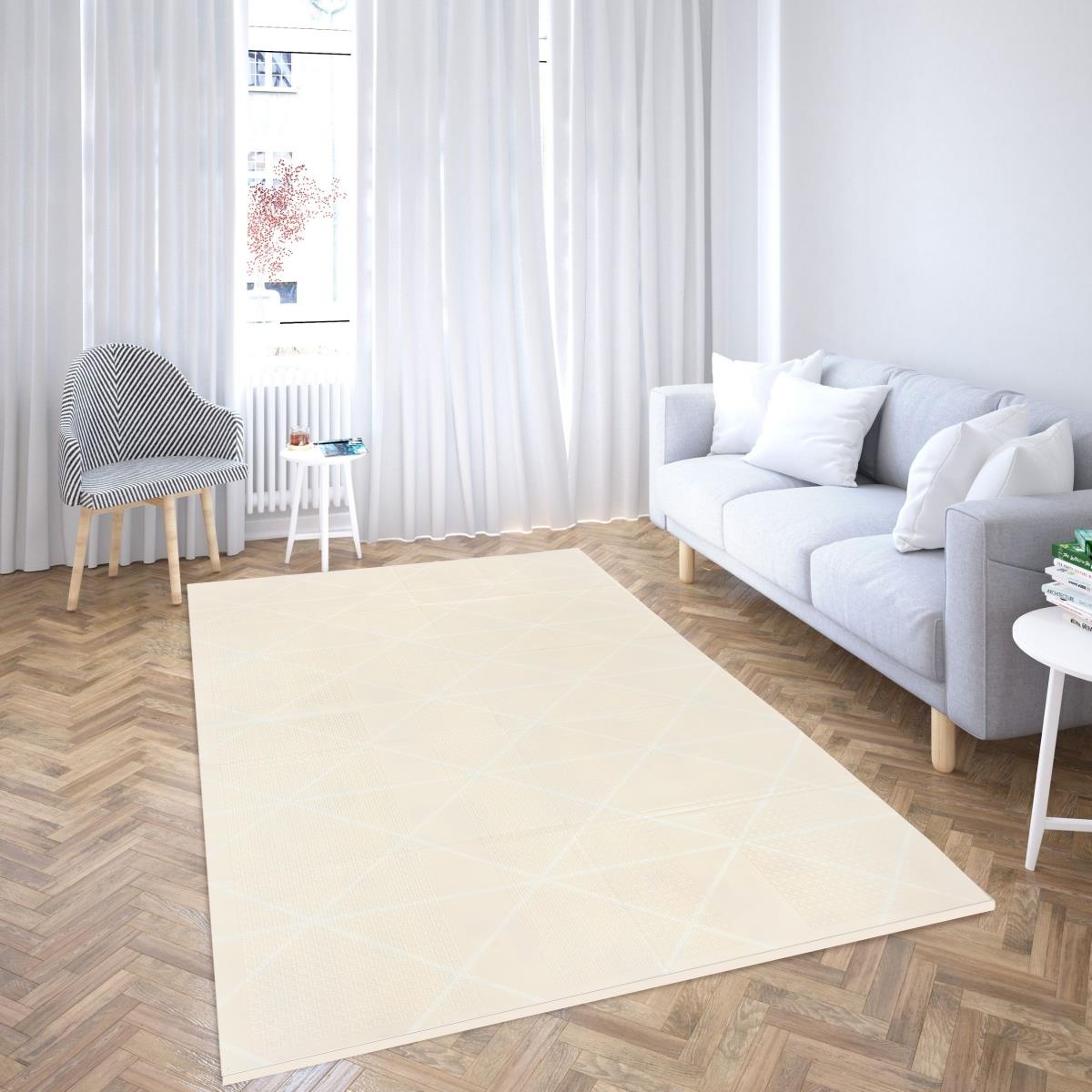 Tapis pliant double face en mousse 180 x 120 x 1cm - Charming Town/Sand Beige