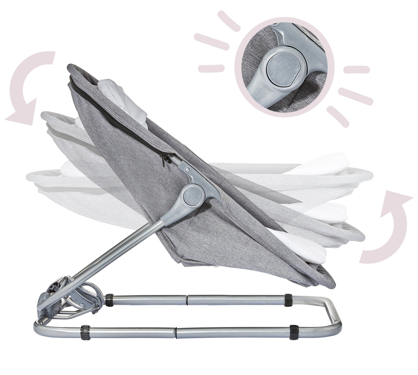 Lit de repos + Siège de flottaison + Lit bébé 3 en 1 - Moby-System MILA