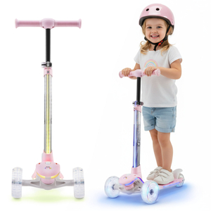 Trottinette d&#39;équilibre HyperMotion BECKY - Éclairage LED RGB, rose