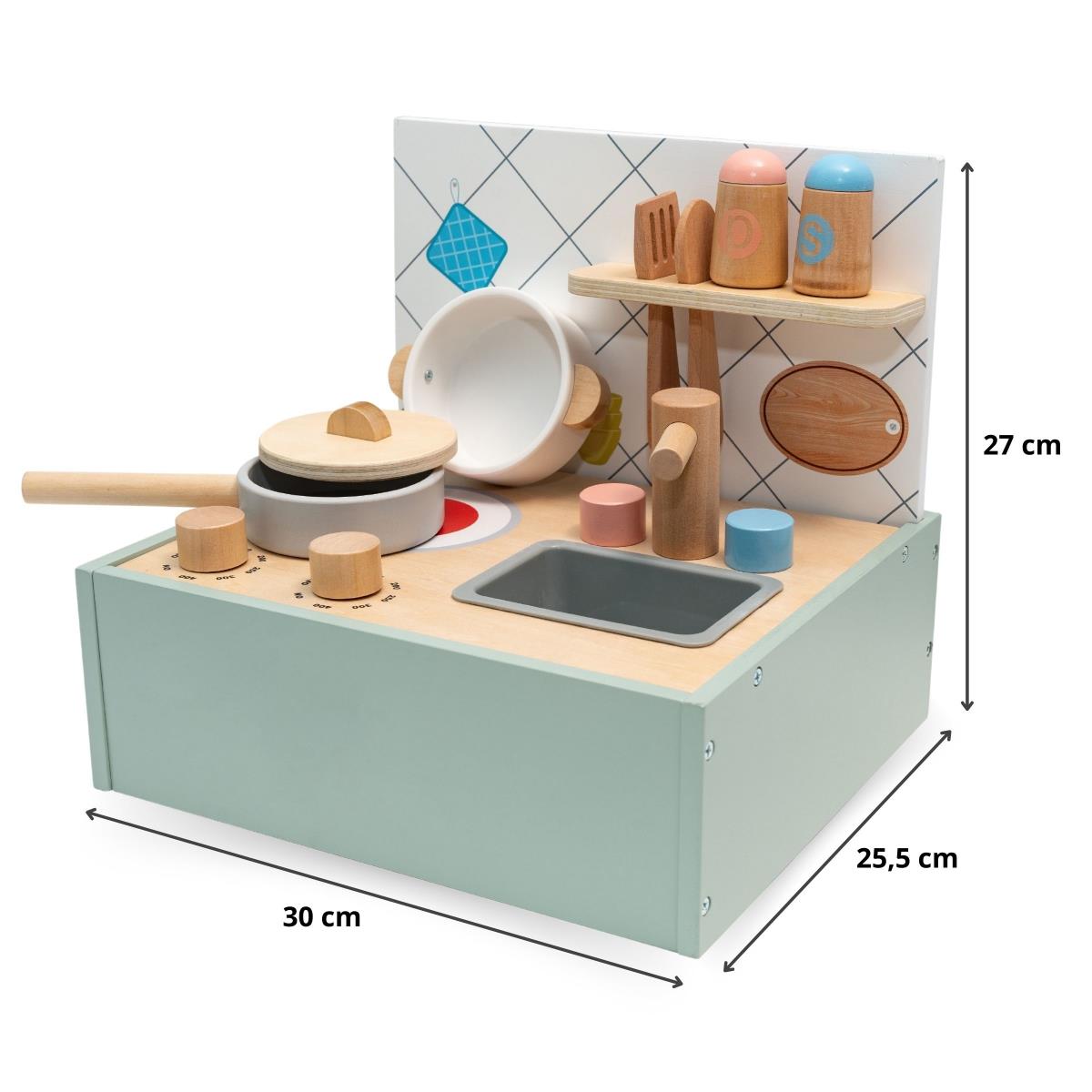 Mini cuisine en bois avec accessoires - pliable