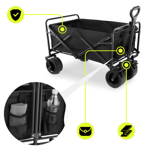 Fauteuil roulant de plage pliant HyperMotion - noir, 120 kg