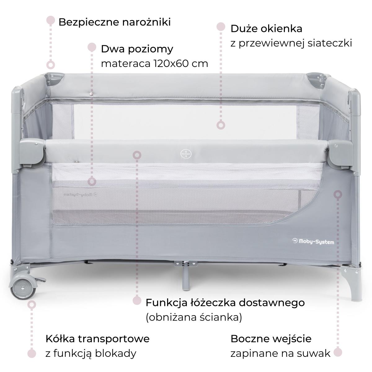 Lit Closely 3 en 1 avec table à langer, matelas et sac de transport