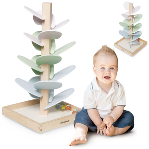 Culodrome en bois - arbre à sons avec boules