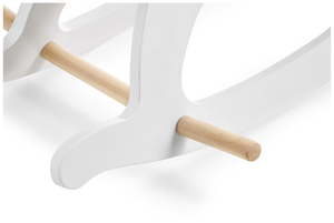 Cheval à bascule en bois - blanc - à partir de 12 mois.