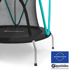 Trampoline menthe 137cm avec filet de protection - pour enfants de 3 à 8 ans - pour la maison et le jardin