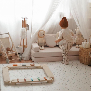 Piste d'équilibre en bois - parcours sensoriel - 14 éléments