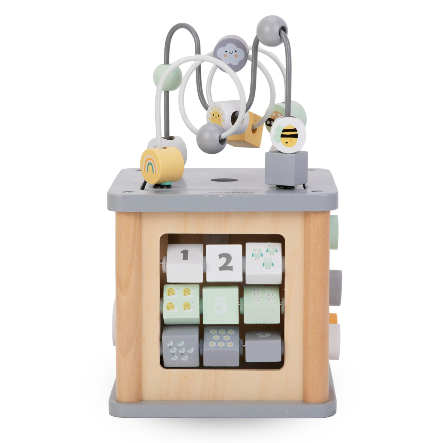 Cube éducatif Montessori en bois - boucle motrice