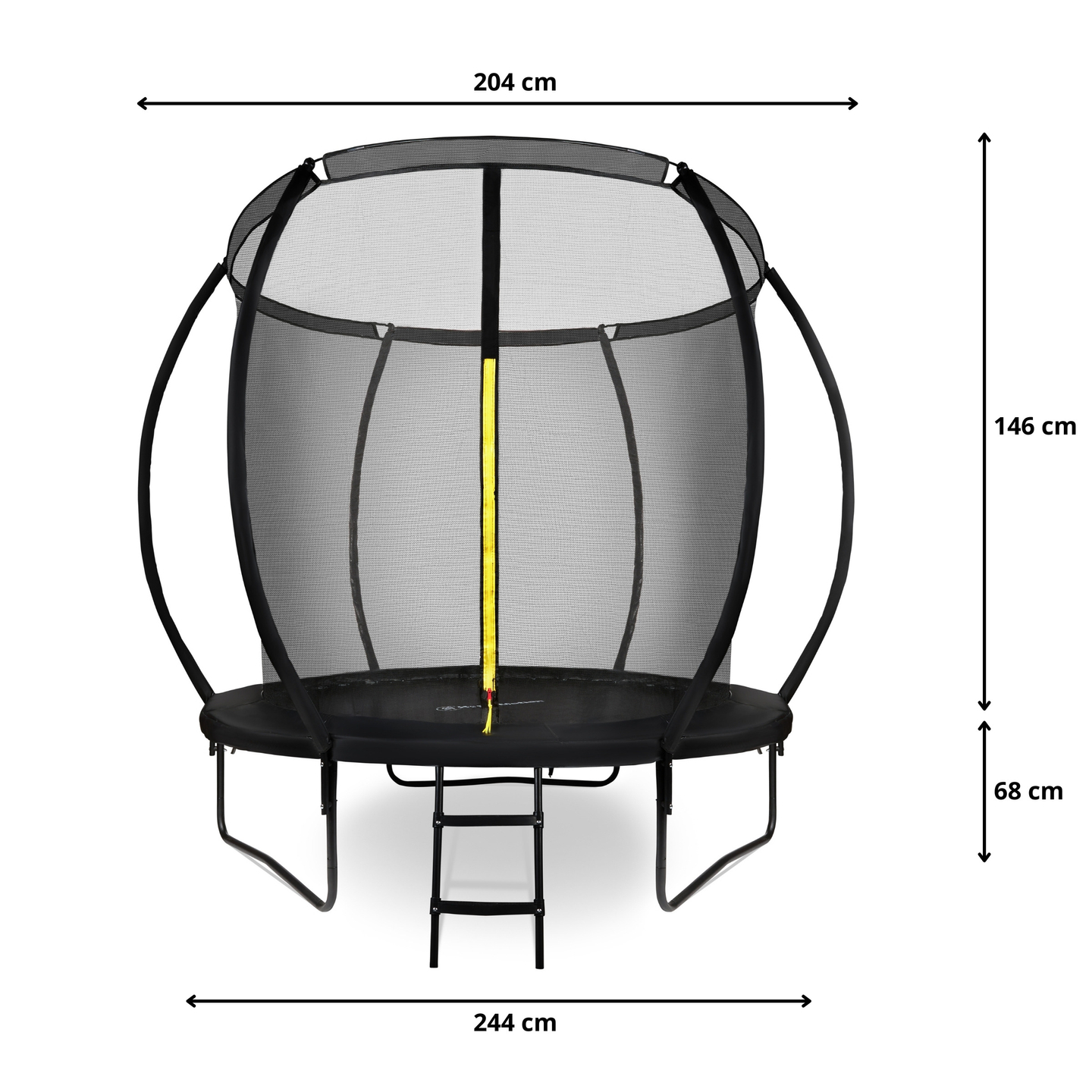 Trampoline de jardin pour enfants HyperMotion - 244 cm 8FT - avec échelle et filet intérieur - pour la maison et le jardin