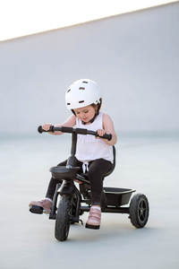 HyperMotion TOBI VECTOR tricycle - roues gonflables éternelles + barre de poussée. Couleur : noir.