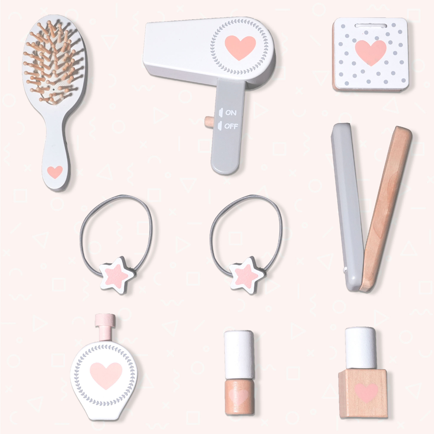 Table à langer en bois pour enfants avec chaise, accessoires et éclairage LED