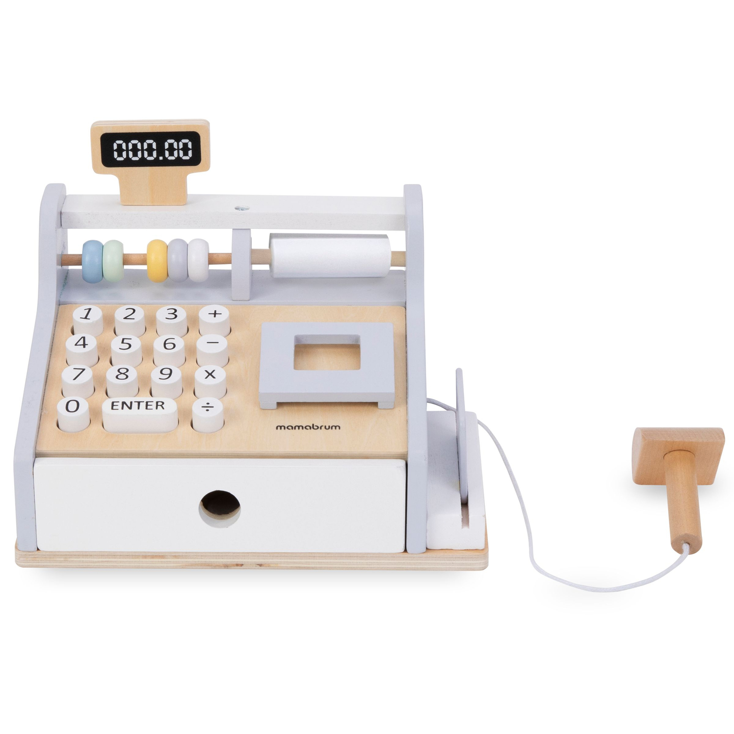 Caisse enregistreuse en bois avec accessoires