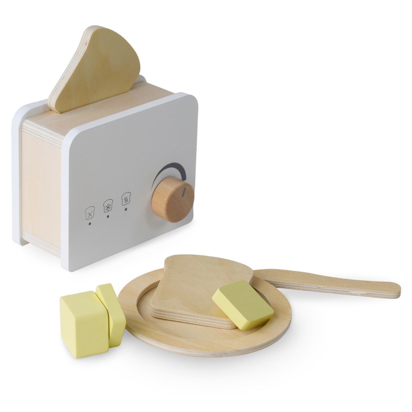 Grille-pain en bois avec accessoires