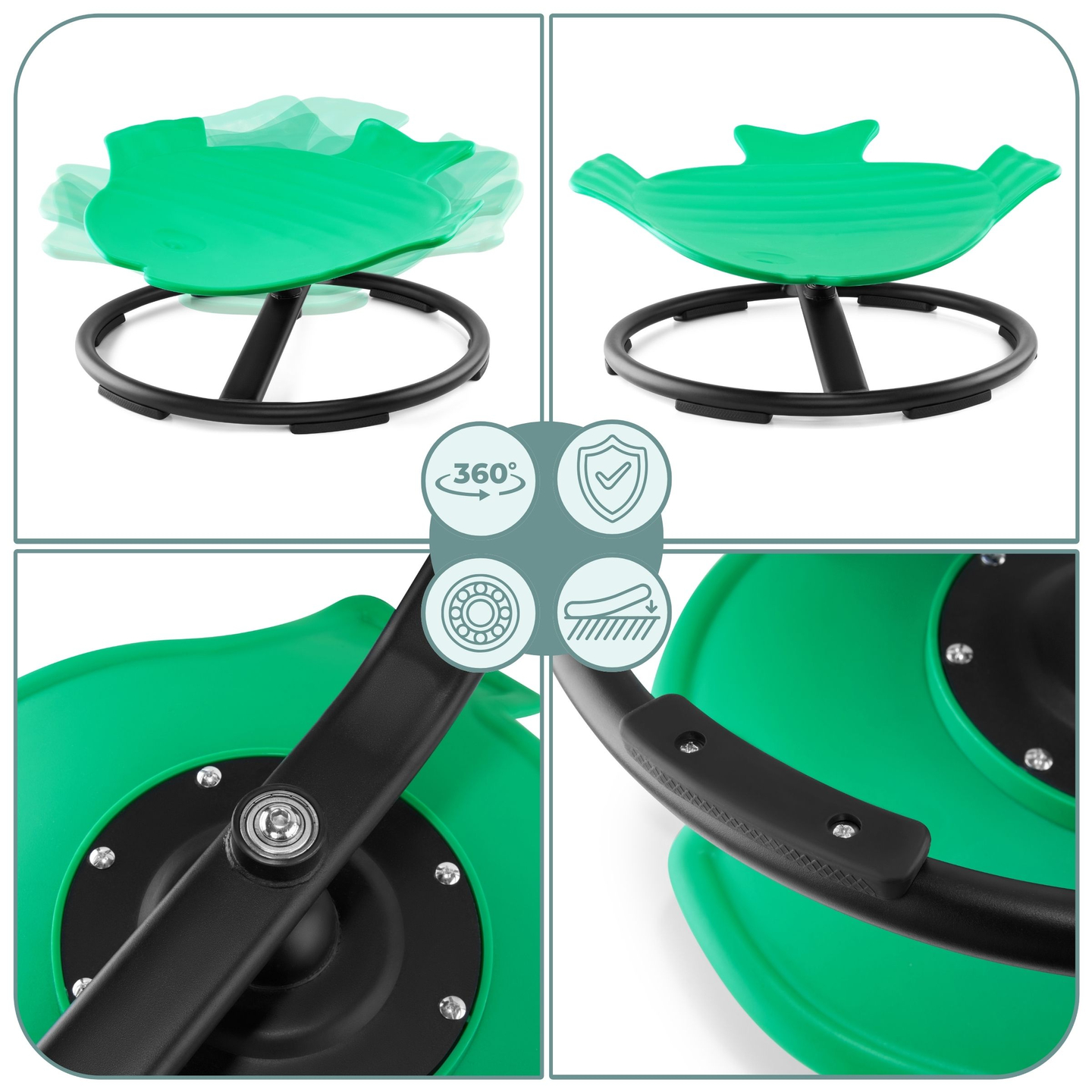 Mini carrousel pour enfants Poisson - couleur vert