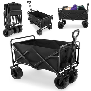 Fauteuil roulant de plage pliant HyperMotion - noir, 120 kg