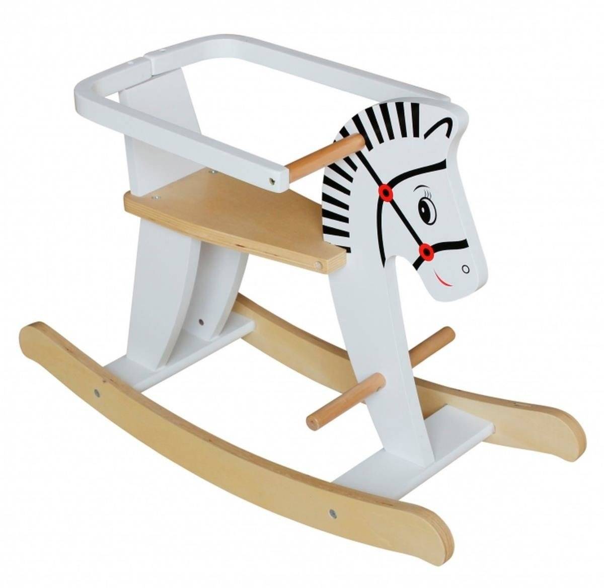Cheval à bascule en bois avec garde-fou K11