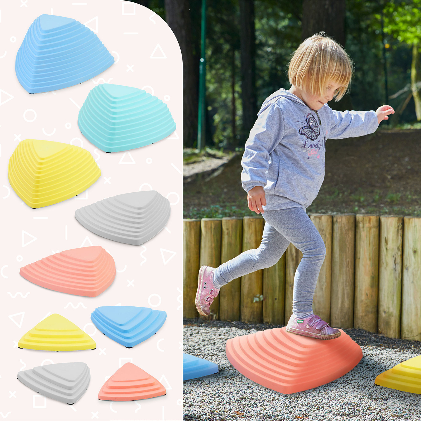 Pierres d'équilibre colorées - 9 pièces