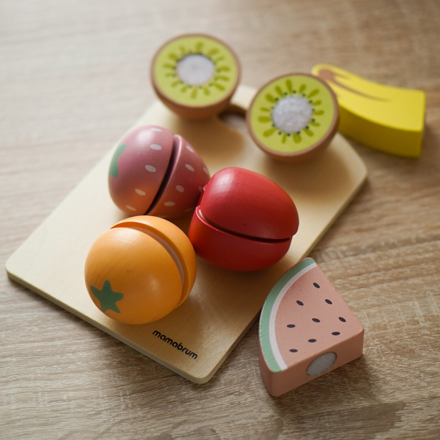 Set de fruits à couper en bois