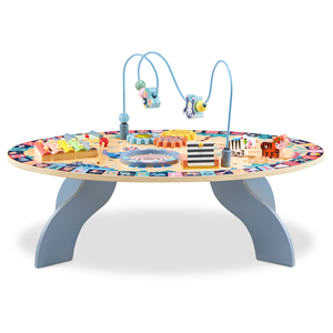 Table éducative en bois 7in1, musicale, sensorielle