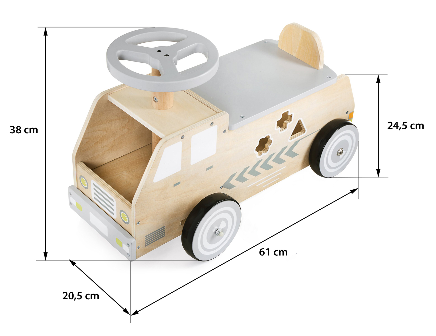 Bicyclette en bois, voiture, voiture avec des blocs