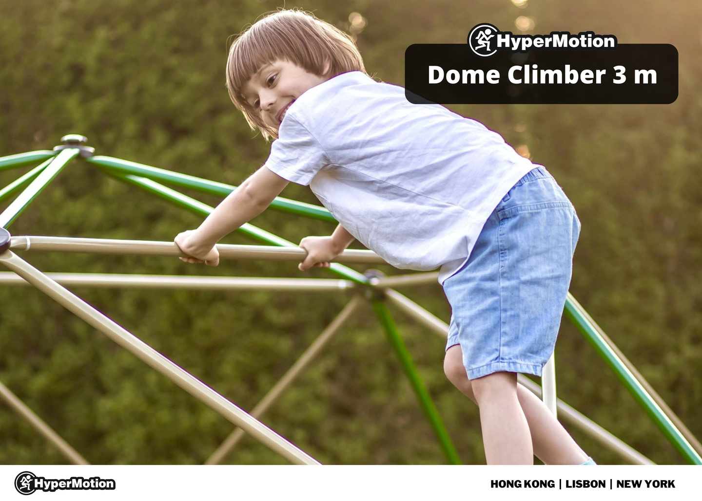 HyperMotion Dôme d'escalade pour enfants XXL, géodome, aire de jeux de jardin, diamètre : 3 m