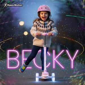Trottinette d&#39;équilibre HyperMotion BECKY - Éclairage LED RGB, rose