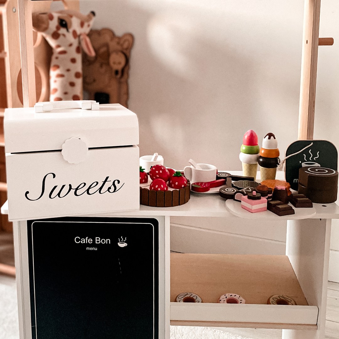 Bonbonnière à découper en bois, magasin de bonbons