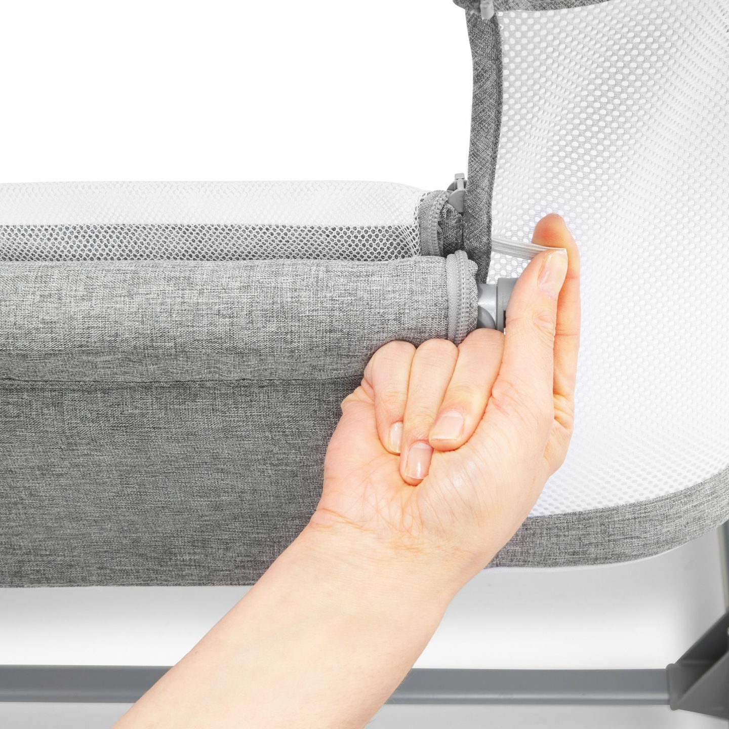 Lit d'appoint Moby-Système LUNA 3en1 - gris