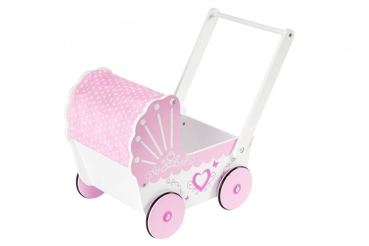 Chariot de poupées en bois