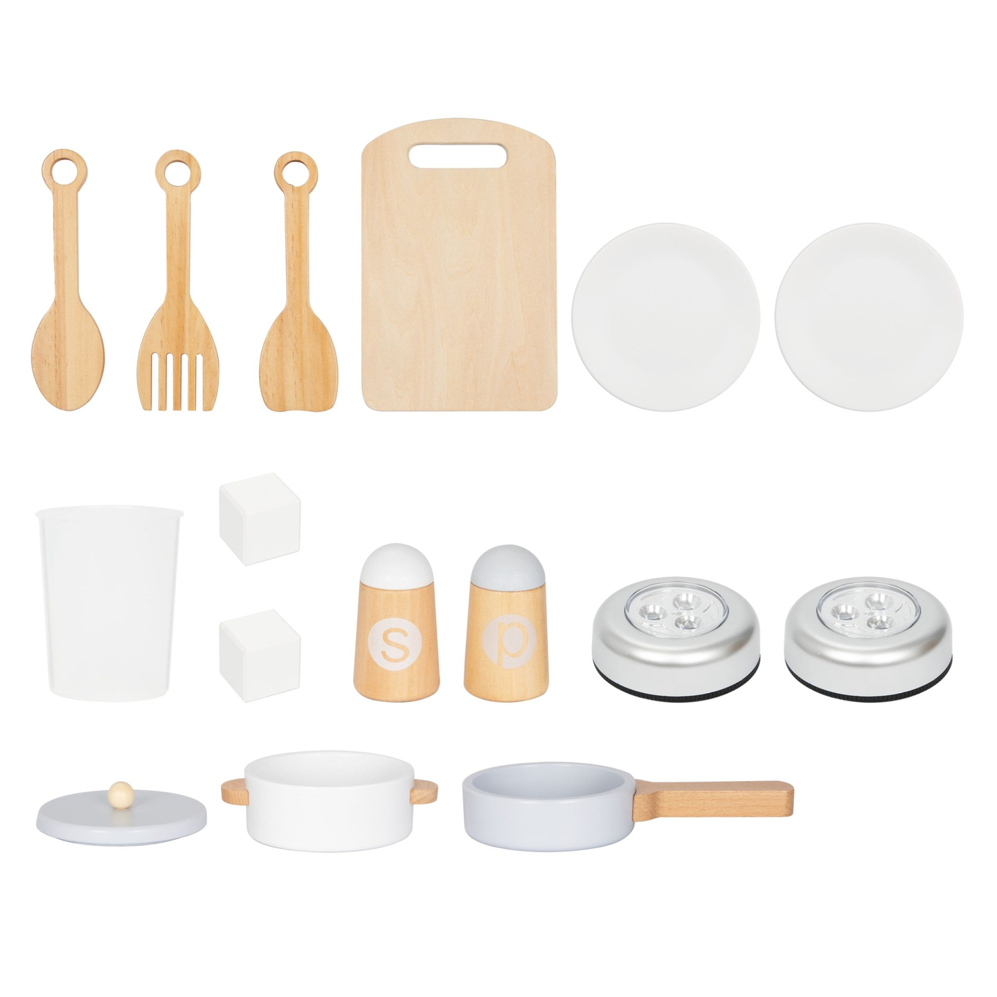 Cuisine interactive XXXL en bois avec éclairage LED, hotte et accessoires
