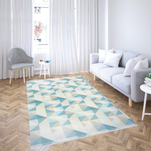 Tapis pliant double face en mousse 180 x 120 x 1cm - Cosmos/Triangles géométriques