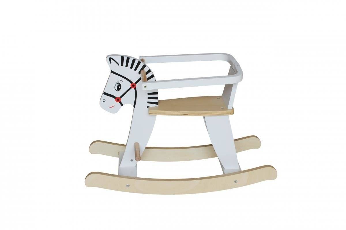 Cheval à bascule en bois avec garde-fou K11