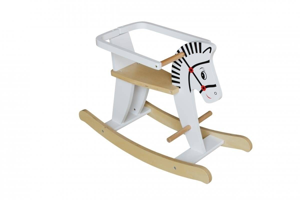 Cheval à bascule en bois avec garde-fou K11