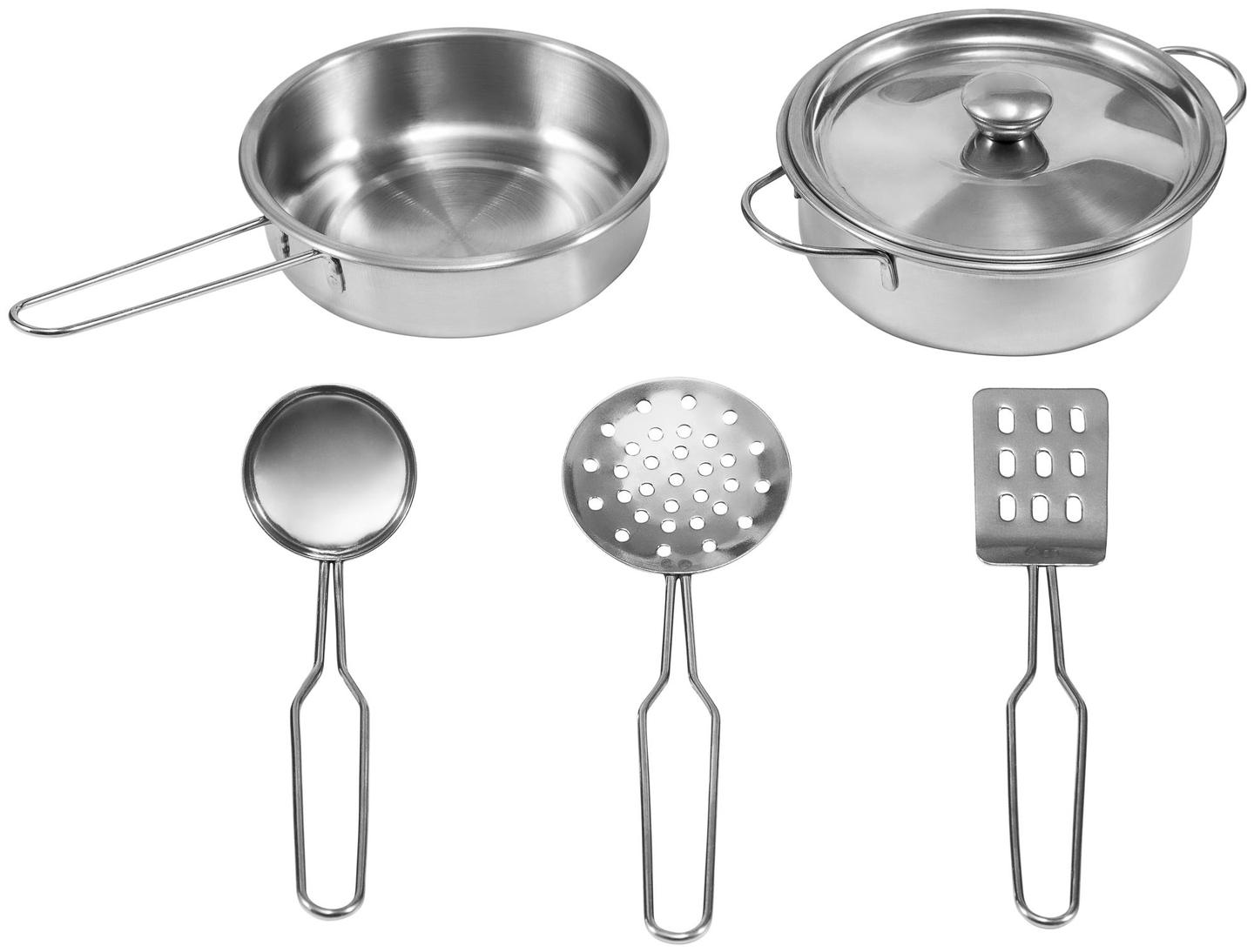 Grands accessoires de cuisine en bois blanc et tablier